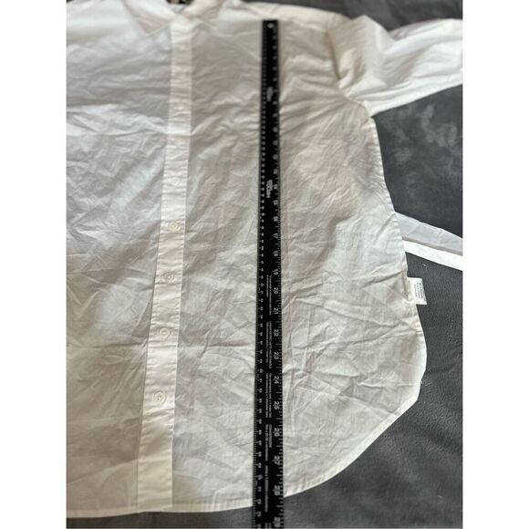 Revolve SER.O.YA Top Womens Size XS White Mel Poplin Button Down Tie Open Back - Picture 11 of 13